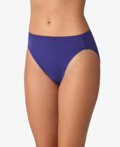 On Gossamer Cabana Cotton Hi Cut Brief In Blue