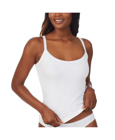 On Gossamer Women's Cabana Cotton Reversible Cami 1427 In White