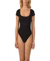 On Gossamer Cabana Rib Bodysuit In Black