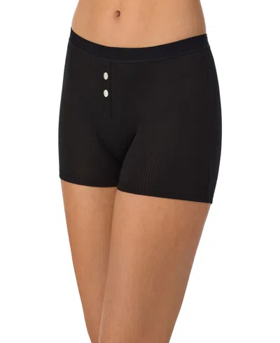 ON GOSSAMER WOMEN'S CABANA COTTON RIB SOLID BOXER SHORTS