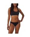 On Gossamer Cabana Cotton Seamless Built-up Wireless Bra In Black