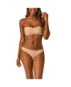 On Gossamer Women's Cabana Cotton Strapless Bandeau G5195 In Champagne