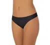 On Gossamer Women's Cabana Cotton Thong Underwear 1412 In Black