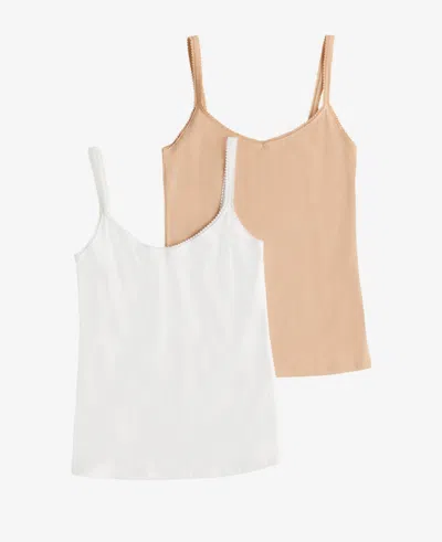 On Gossamer Women's Cotton Camisole, Pack Of 2 1427p2 In Multi