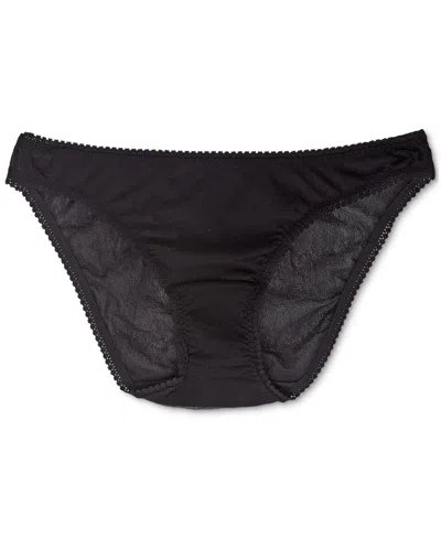 On Gossamer Women's Mesh Bikini Underwear 3202 In Black