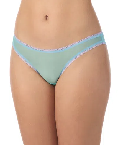 On Gossamer Women's Mesh Bikini Underwear 3202 In Blue