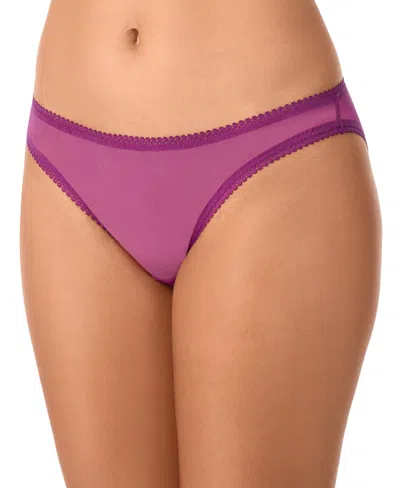 On Gossamer Women's Mesh Bikini Underwear 3202 In Purple