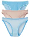 On Gossamer Women's Mesh Hip Bikini Underwear 3 Pack 3202p3 In Multi