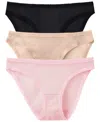 On Gossamer 3-pack Mesh Hip Bikinis In Multi