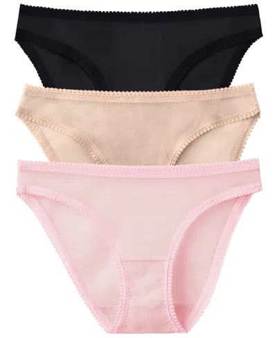 On Gossamer Women's Mesh Hip Bikini Underwear 3 Pack 3202p3 In Multi