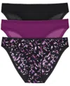 On Gossamer Women's Mesh Hip Bikini Underwear 3 Pack 3202p3 In Multi