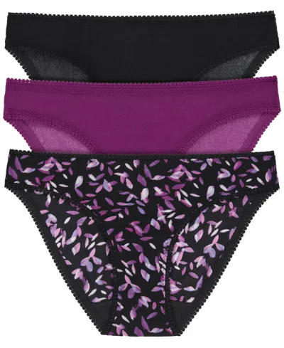 On Gossamer Women's Mesh Hip Bikini Underwear 3 Pack 3202p3 In Multi