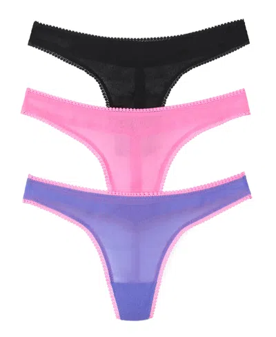 On Gossamer Women's Mesh Hip G 3 Pack Underwear 3512p3 In Multi