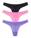 On Gossamer 3pk Gossamer Mesh Hip G Thong Underwear In Multi