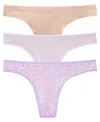 On Gossamer Women's Mesh Hip G 3 Pack Underwear 3512p3 In Multi
