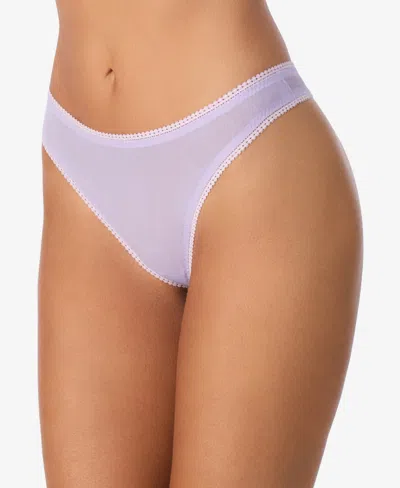 On Gossamer Women's Mesh Thong Underwear 3512 In Purple
