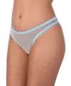 On Gossamer Women's Mesh Thong Underwear 3512 In Blue