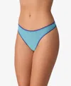 On Gossamer Mesh Hip G-string In Blue