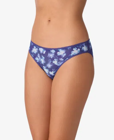On Gossamer Printed Hipster Thong In Purple
