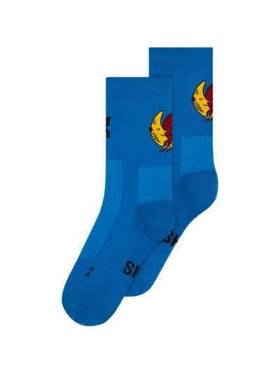 On Graphic-print Socks In Blue