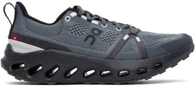 On Gray & Black Cloudsurfer Trail Sneakers In Eclipse | Black