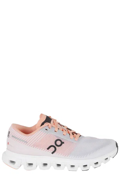 On Gray And Orange Cloud 6 Push Polyester Sneakers In White