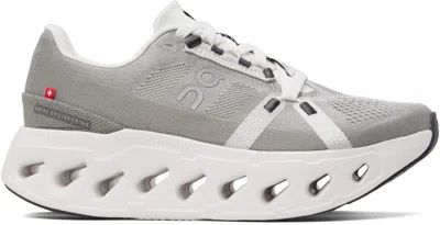 On Gray Cloudeclipse Sneakers In Alloy | White