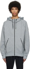 ON GRAY ZIPPED HOODIE