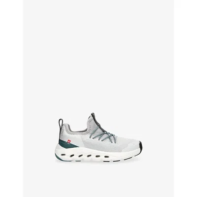 On Grey/other Kids' Cloud Leap Woven Trainers Eur 35 / 2.5 Uk In Gray