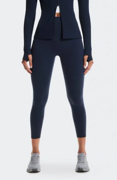 On High Waist 7/8 Studio Tights In Blue