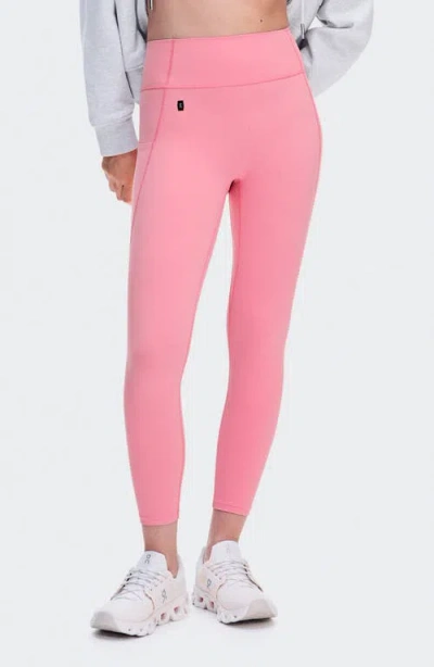 On High Waist 7/8 Studio Tights In Pink