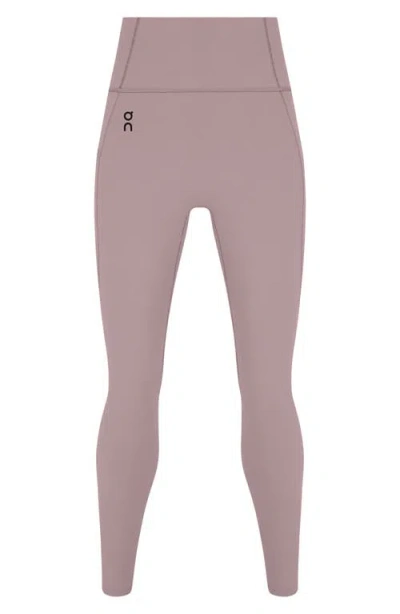 On High Waist 7/8 Studio Tights In Pink