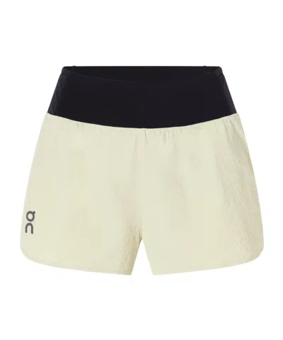 On Highwaist Doublelayer Sports Shorts In White