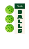 On Holiday Pickleball Set Of 6 Green Pickleball Balls In 绿色