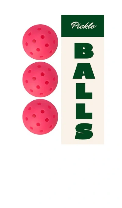 On Holiday Pickleball Set Of 6 Pink Pickleball Balls In 粉色