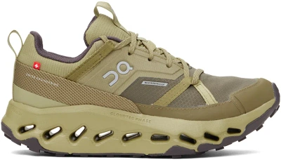 On Khaki Cloudhoriz Wp Sneakers In Safari/olive