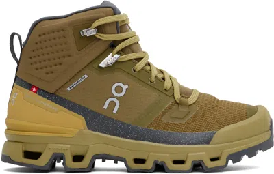 On Khaki Cloudrock 2 Waterproof Sneakers In Hunter | Safari