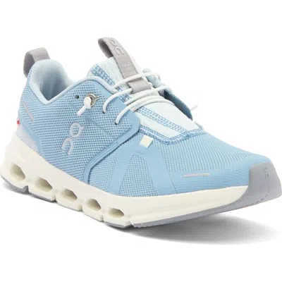 On Big Kids Blue Cloud Sky Sneakers In Wash/ivory