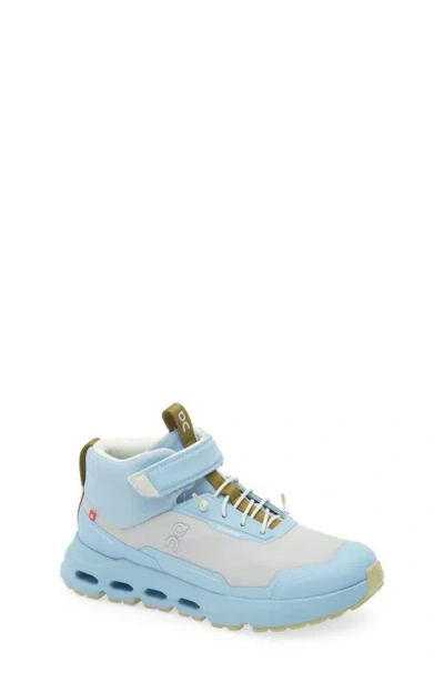 On Kids' Cloudhero Mid Waterproof Sneaker In Glacier/wash