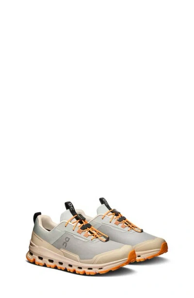 On Kids' Cloudhero Waterproof Running Shoe In Glacier/cream