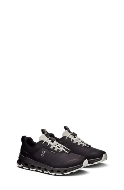 On Kids' Cloudhero Waterproof Running Shoe In Magnet/black