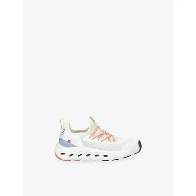 On Grey/p.cmb Kids' Cloudleap Mesh Trainers Eur 29 / 11 Uk In Animal Print