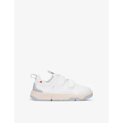 On Babies' Kids' The Roger Logo-print Woven Low-top Traine In White