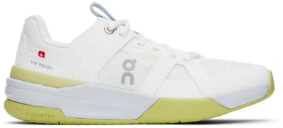 On Kids White 'the Roger' Clubhouse Pro Big Kids Sneakers In Undyed | Acacia