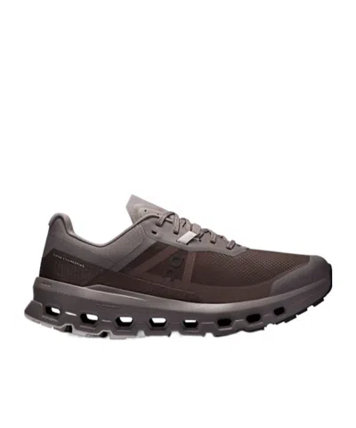 On Laceup Lowtop Thicksoled Shoes In Brown