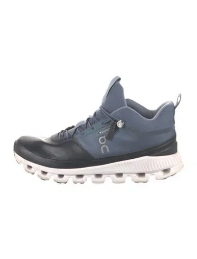 Pre-owned On Leather Athletic Sneakers In Blue
