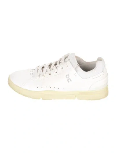 Pre-owned On Leather Athletic Sneakers In White
