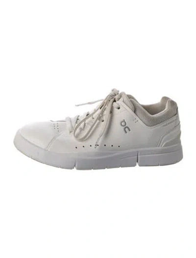 Pre-owned On Leather Athletic Sneakers In White