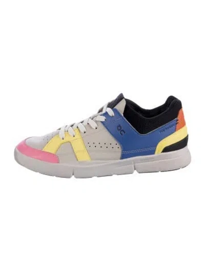 Pre-owned On Leather Colorblock Pattern Sneakers In Blue