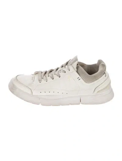 Pre-owned On Leather Colorblock Pattern Sneakers In Neutral